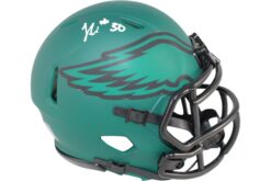 Jihaad Campbell Autographed Philadelphia Eagles Mini Helmet Rave Beckett 52732