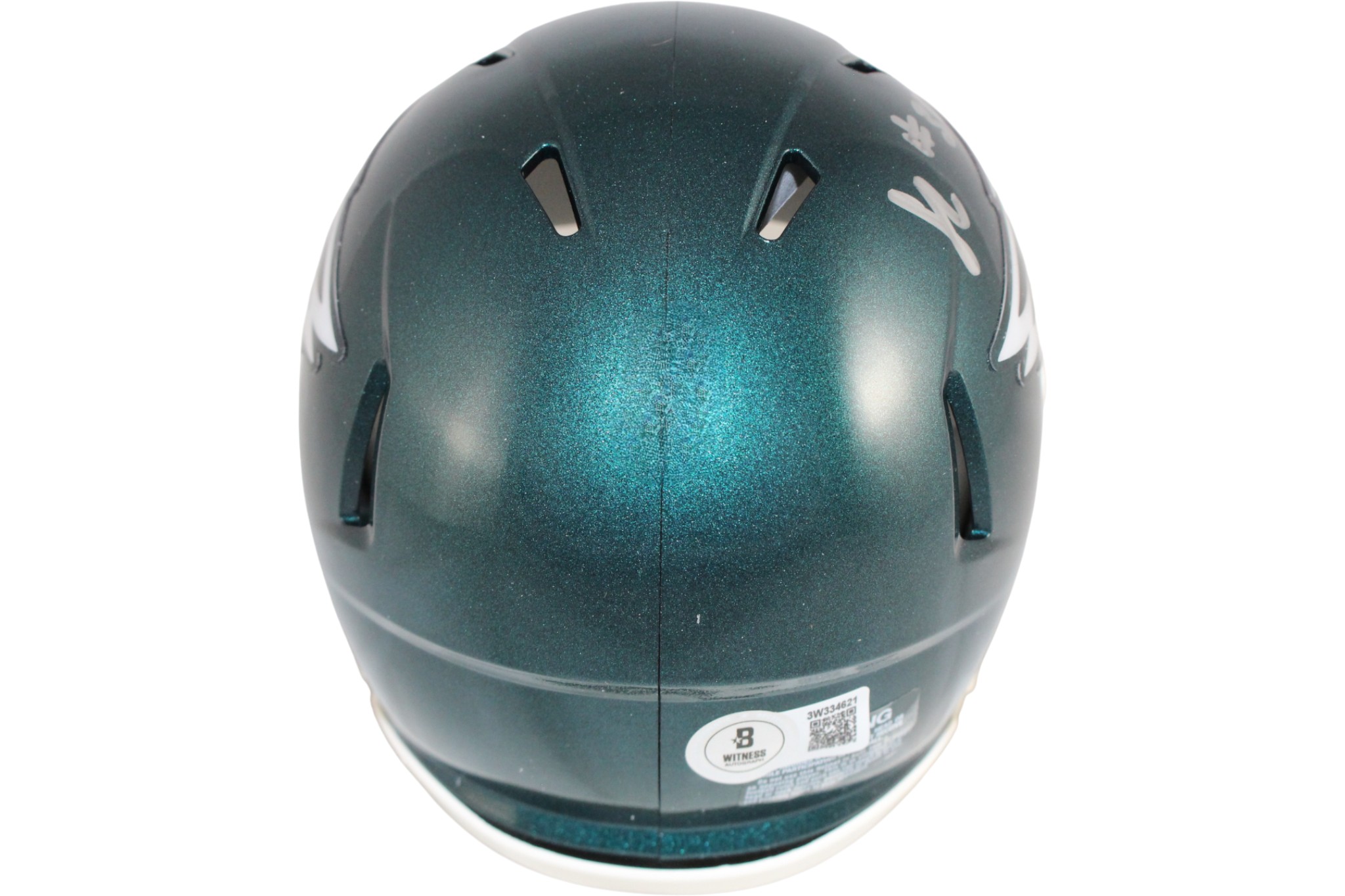 Jihaad Campbell Autographed/Signed Philadelphia Eagles Mini Helmet Beckett 52729 3 Jihaad Campbell Autographed/Signed Philadelphia Eagles Mini Helmet Beckett 52729