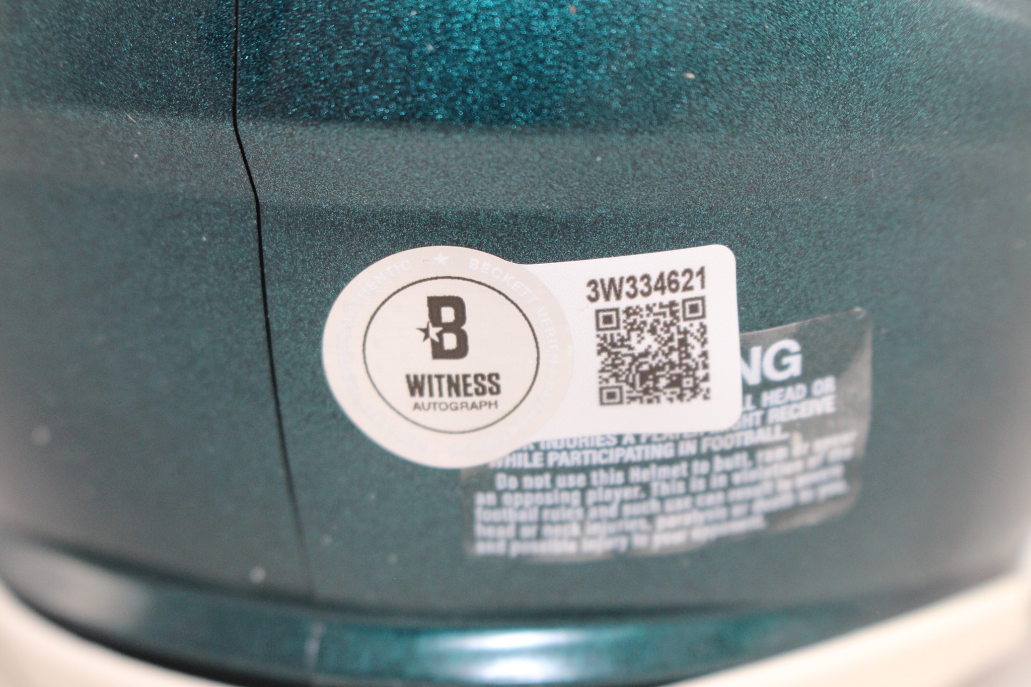 Jihaad Campbell Autographed/Signed Philadelphia Eagles Mini Helmet Beckett 52729 4 Jihaad Campbell Autographed/Signed Philadelphia Eagles Mini Helmet Beckett 52729