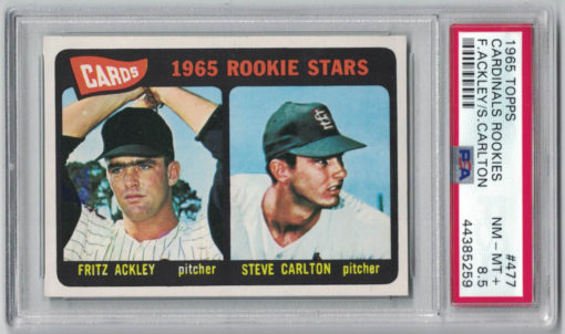 Steve Carlton 1965 Topps #477 St Louis Cardinals PSA NM MT 8.5 Rookie Card 24831