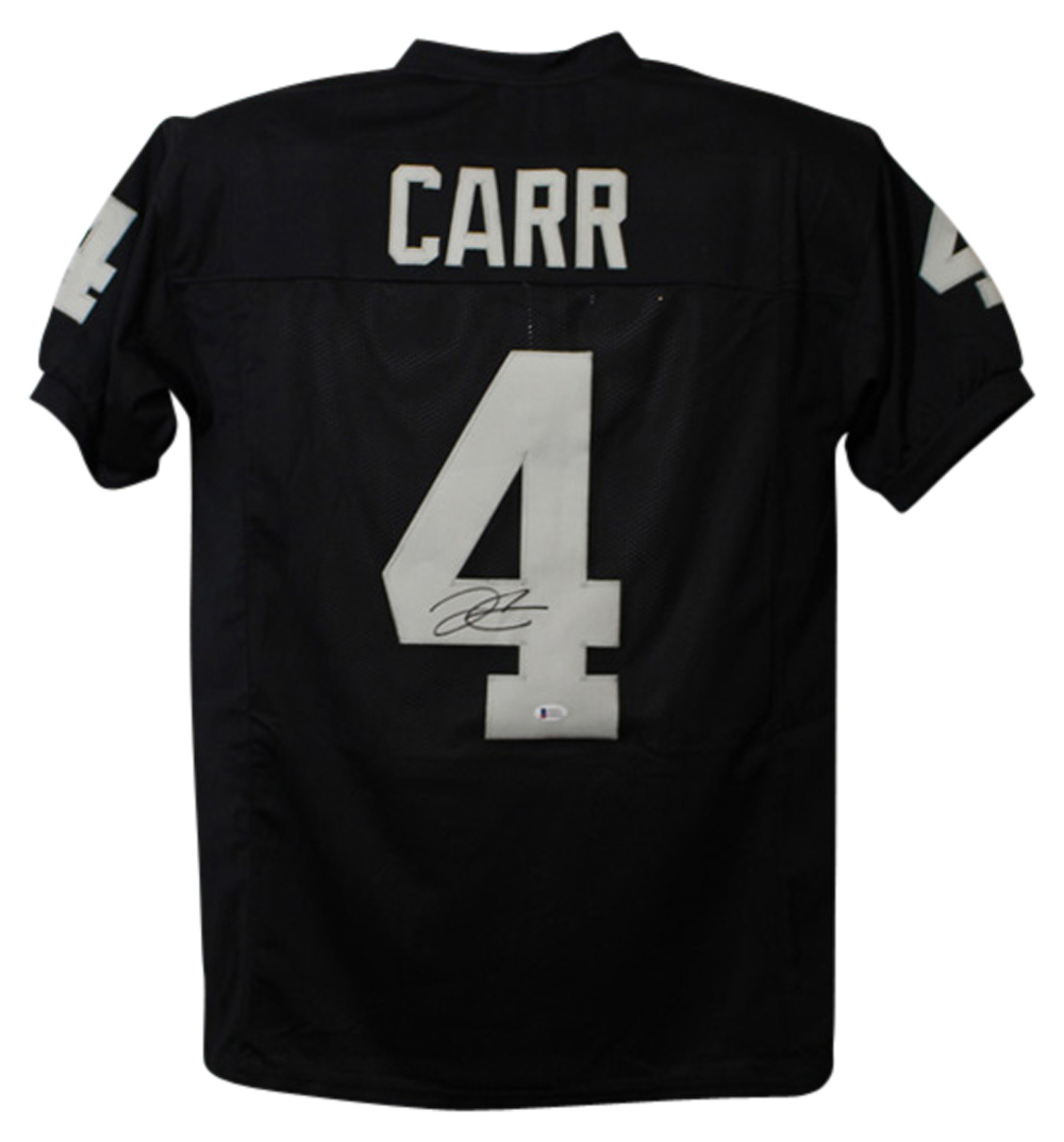 Derek carr autographed clearance jersey