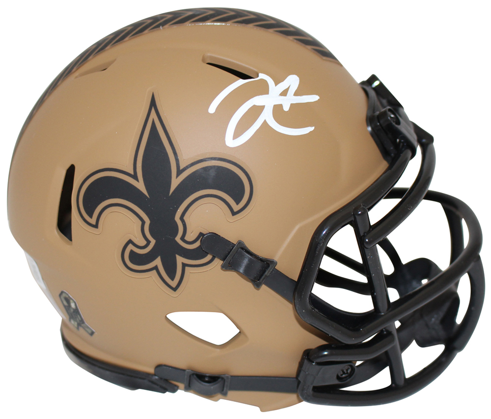 Derek Carr Signed New Orleans Saints 2023 Salute Mini Helmet Beckett