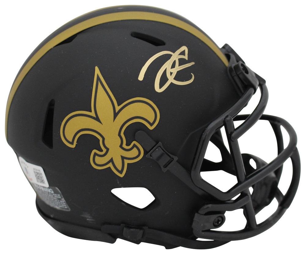 Derek Carr Autographed New Orleans Saints Eclipse Mini Helmet Beckett