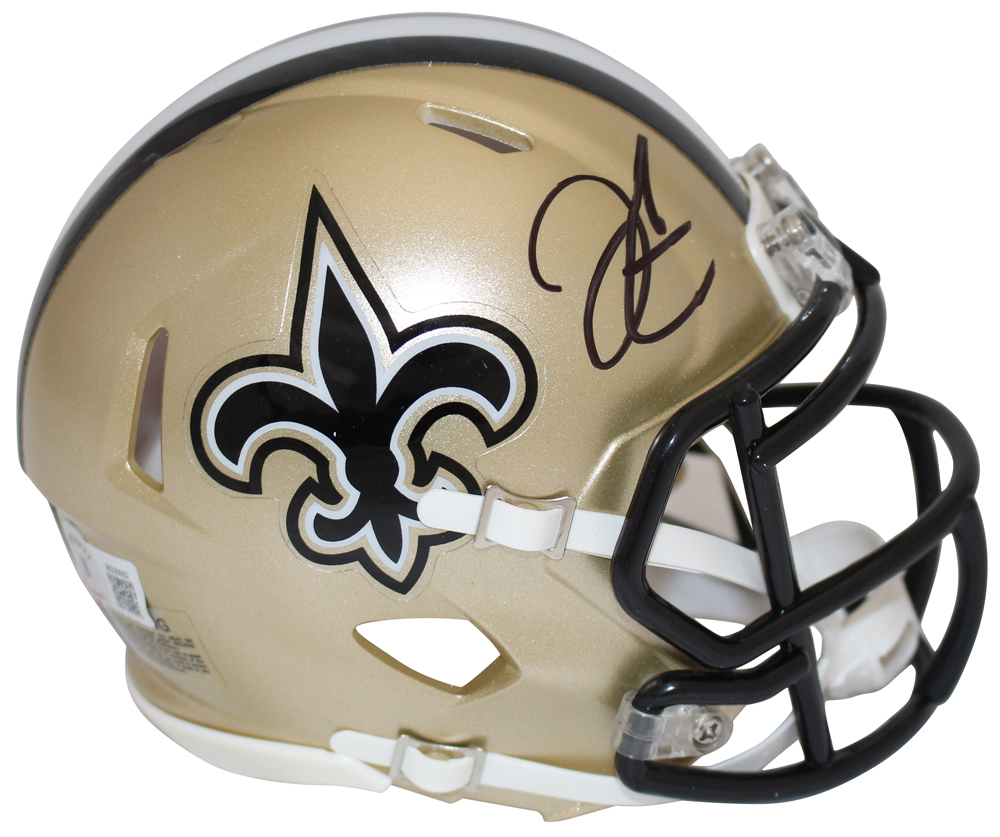 Derek Carr Autographed New Orleans Saints Speed Mini Helmet Beckett