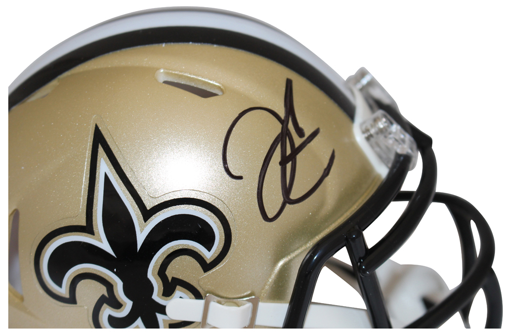 Derek Carr Autographed New Orleans Saints Speed Mini Helmet Beckett
