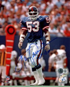 Harry Carson Autographed New York Giants 8x10 Photo HOF Beckett 56795
