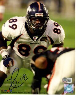 Dwayne Carswell Autographed/Signed Denver Broncos 8x10 Photo Beckett 55829