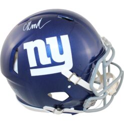 Abdul Carter Autographed New York Giants Authentic Helmet Beckett Witness 51252