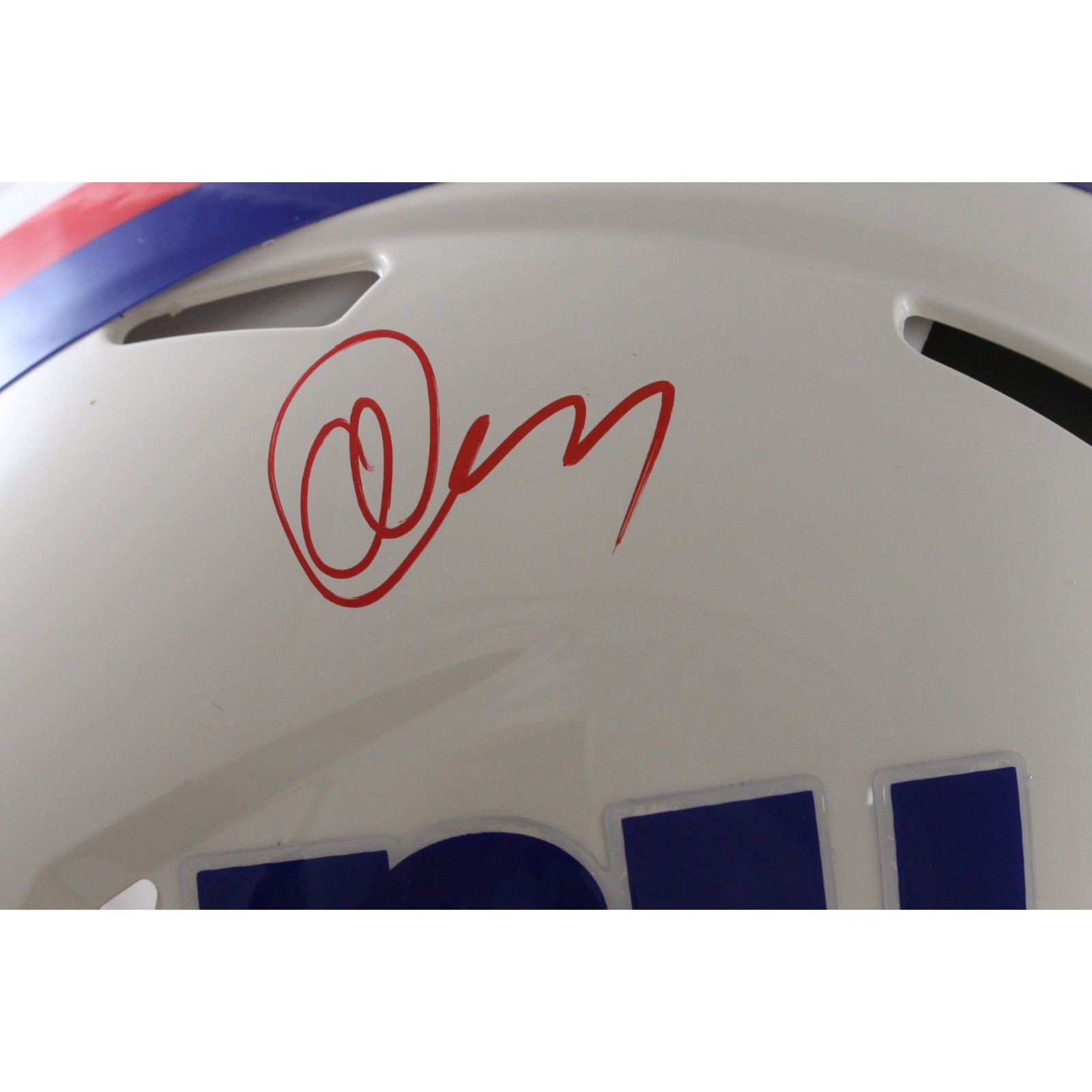 Abdul Carter Autographed New York Giants Authentic Retro Helmet Beckett W 56878 2 Abdul Carter Autographed New York Giants Authentic Retro Helmet Beckett W 56878