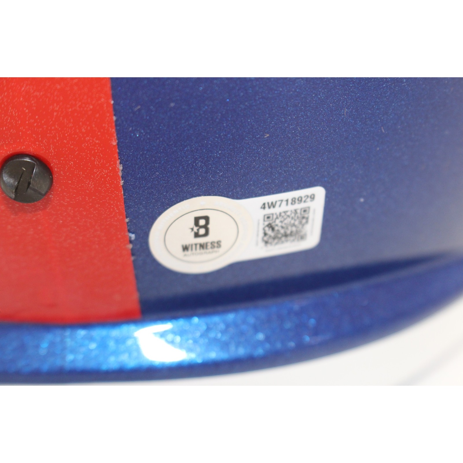 Abdul Carter Autographed New York Giants F/S Helmet Beckett Witness 56867 5 Abdul Carter Autographed New York Giants F/S Helmet Beckett Witness 56867