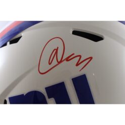 Abdul Carter Autographed New York Giants F/S Retro Helmet Beckett Witness 56870