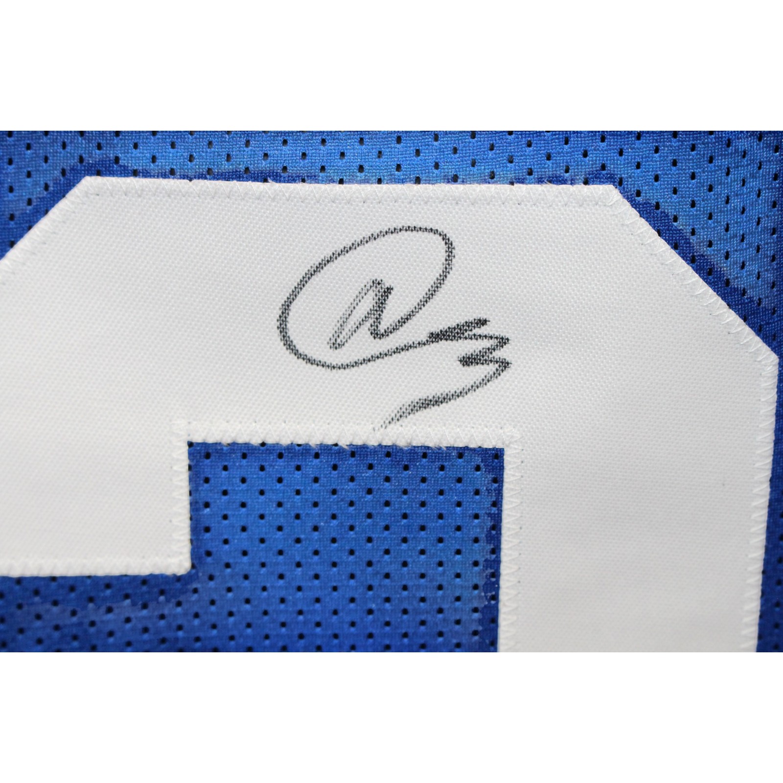 Abdul Carter Autographed Pro Style Sz XL Blue Jersey Beckett Witness 56890 2 Abdul Carter Autographed Pro Style Sz XL Blue Jersey Beckett Witness 56890