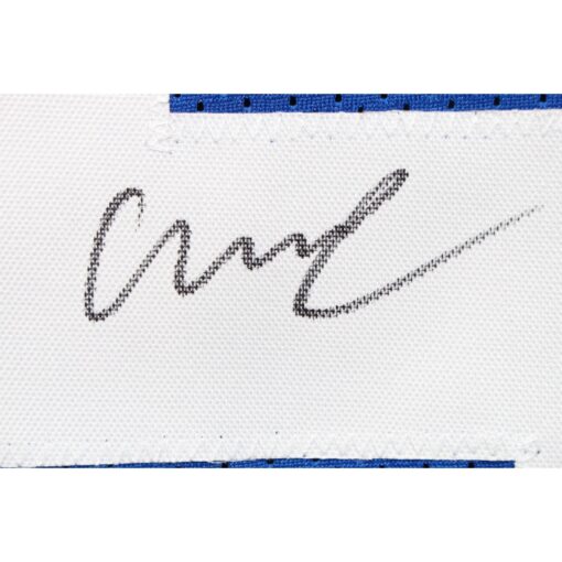 Abdul Carter Autographed Pro Style sz XL Blue Jersey Beckett Witness 51259