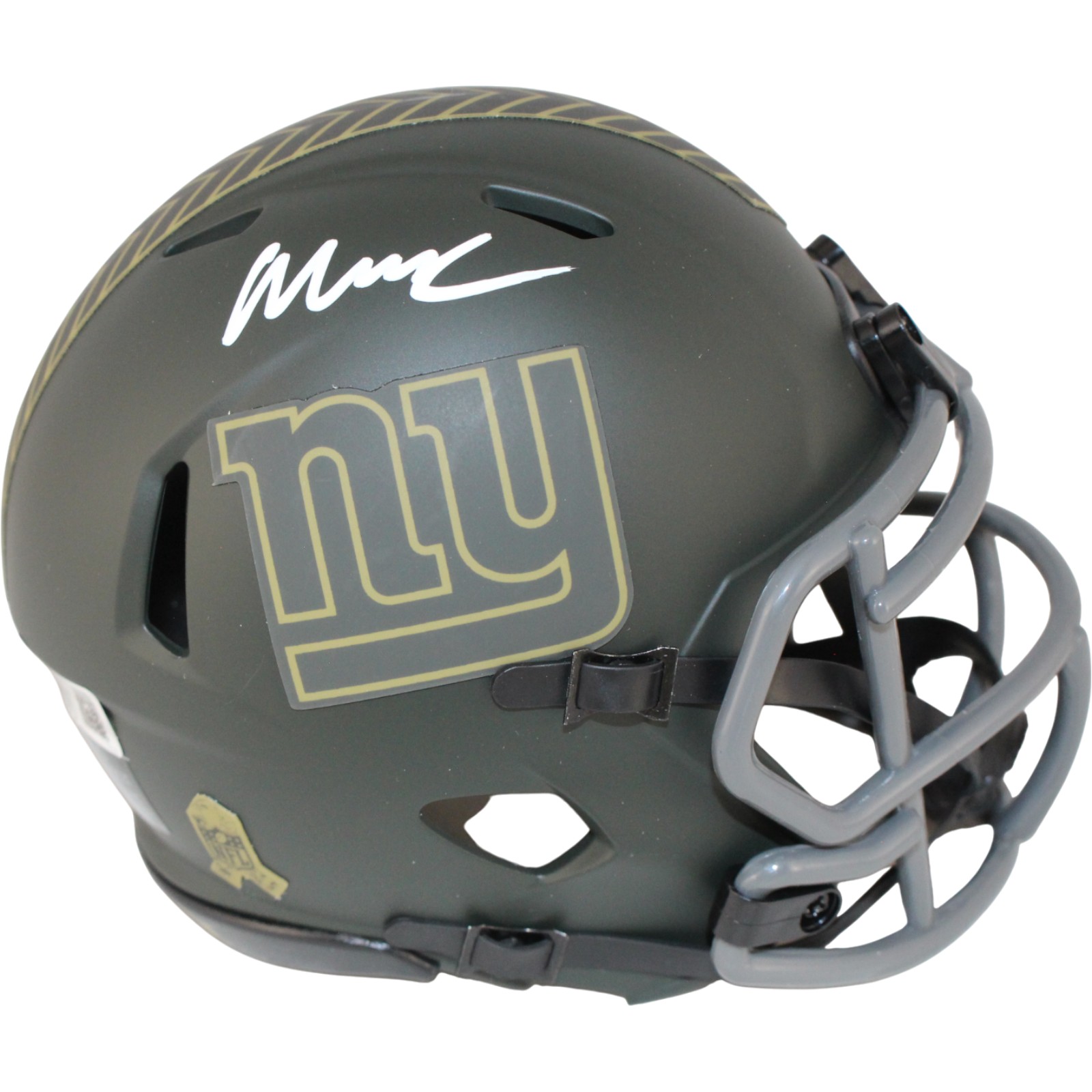 Abdul Carter Autographed New York Giants 25 STS Mini Helmet Beckett WIT 53451