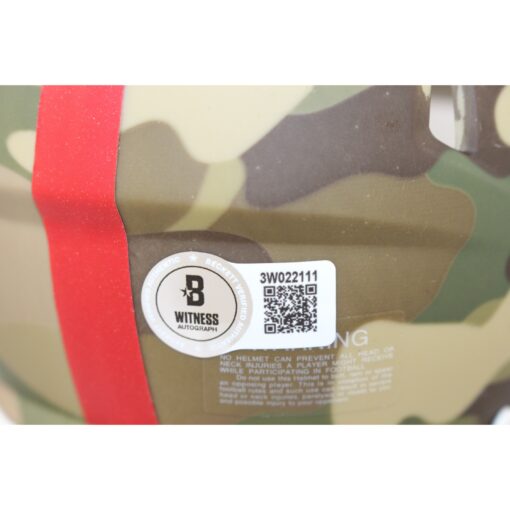 Abdul Carter Autographed New York Giants Camo Mini Helmet Beckett Witness 51265