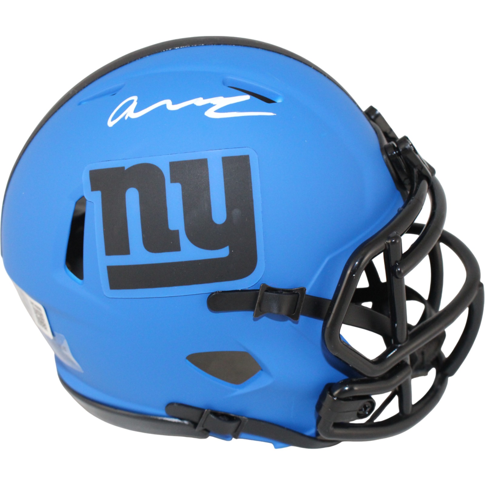 Abdul Carter Autographed New York Giants Rave Mini Helmet Beckett Witness 53449