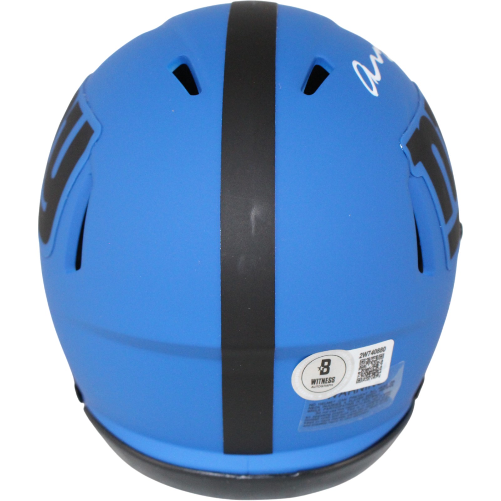 Abdul Carter Autographed New York Giants Rave Mini Helmet Beckett Witness 53449 3 Abdul Carter Autographed New York Giants Rave Mini Helmet Beckett Witness 53449