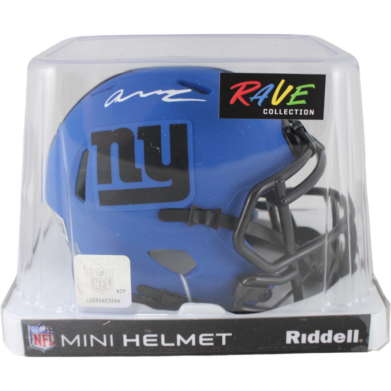 Abdul Carter Autographed New York Giants Rave Mini Helmet Beckett Witness 53449 4 Abdul Carter Autographed New York Giants Rave Mini Helmet Beckett Witness 53449