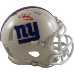 Abdul Carter Autographed New York Giants Retro Mini Helmet Beckett Witness 56895