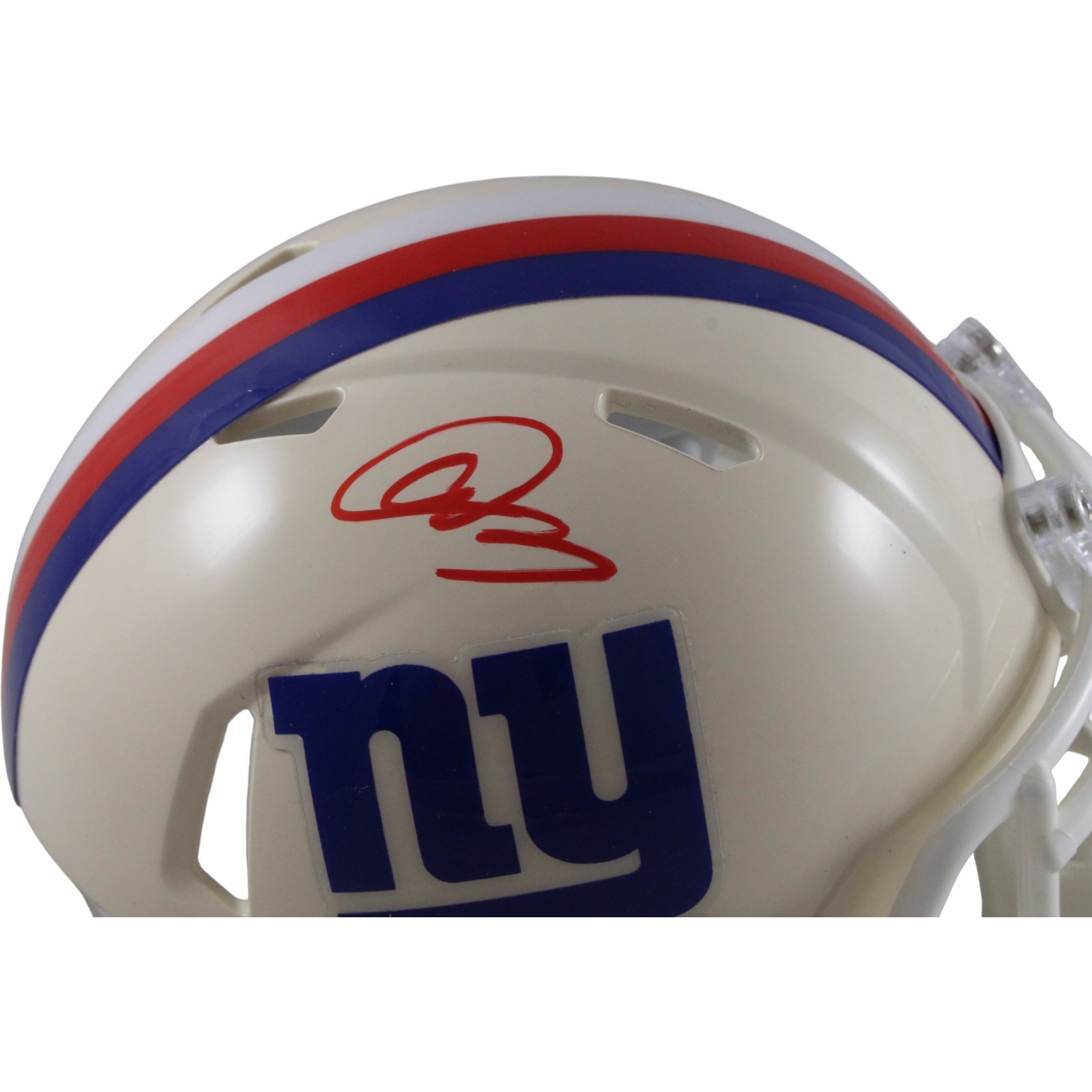Abdul Carter Autographed New York Giants Retro Mini Helmet Beckett Witness 56895 2 Abdul Carter Autographed New York Giants Retro Mini Helmet Beckett Witness 56895