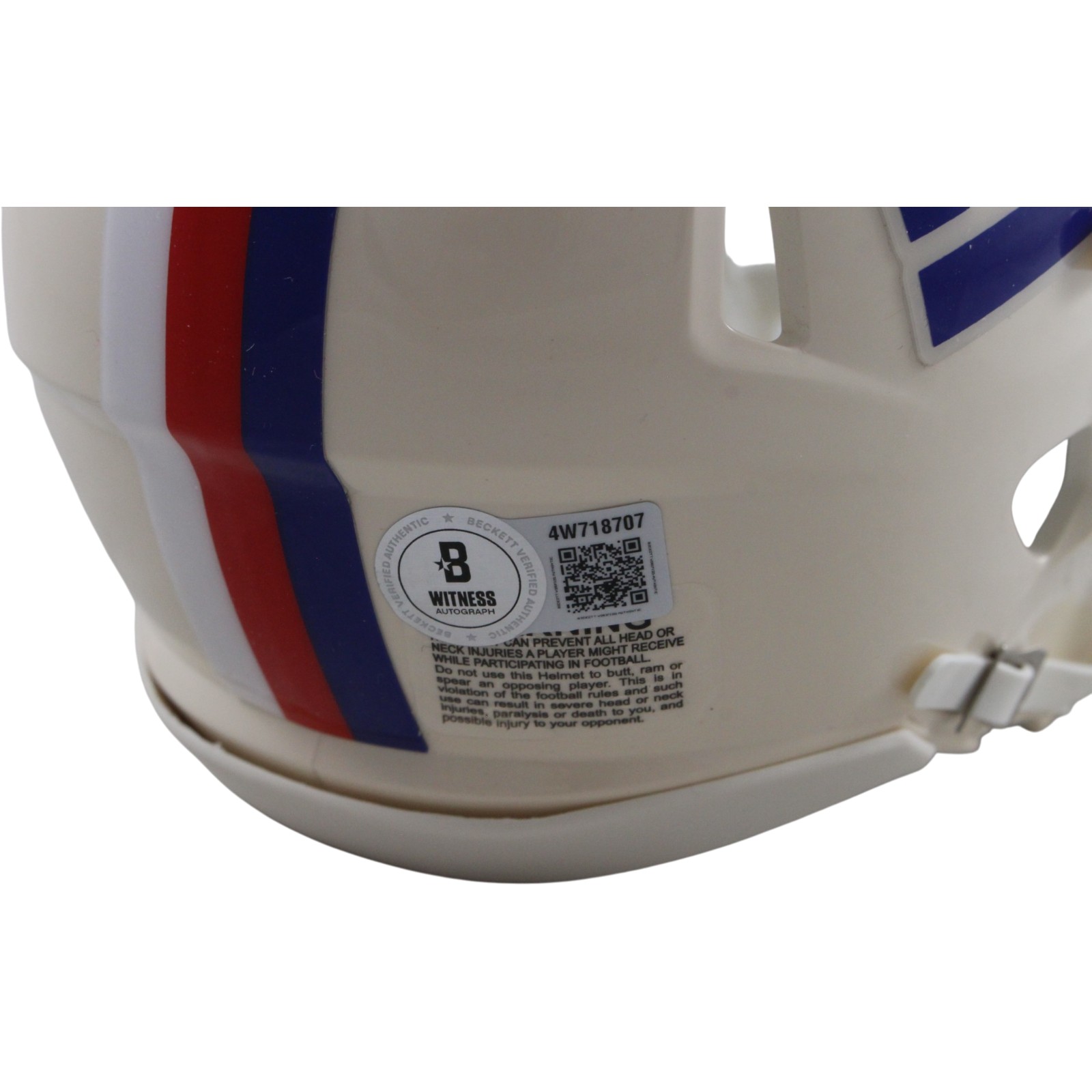 Abdul Carter Autographed New York Giants Retro Mini Helmet Beckett Witness 56895 4 Abdul Carter Autographed New York Giants Retro Mini Helmet Beckett Witness 56895