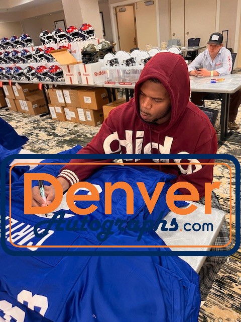 Abdul Carter Autographed Pro Style Sz XL Blue Jersey Beckett Witness 56890 5 Abdul Carter Autographed Pro Style Sz XL Blue Jersey Beckett Witness 56890