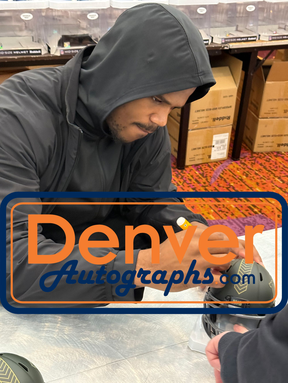 Abdul Carter Autographed New York Giants 25 STS Mini Helmet Beckett WIT 53451 6 Abdul Carter Autographed New York Giants 25 STS Mini Helmet Beckett WIT 53451