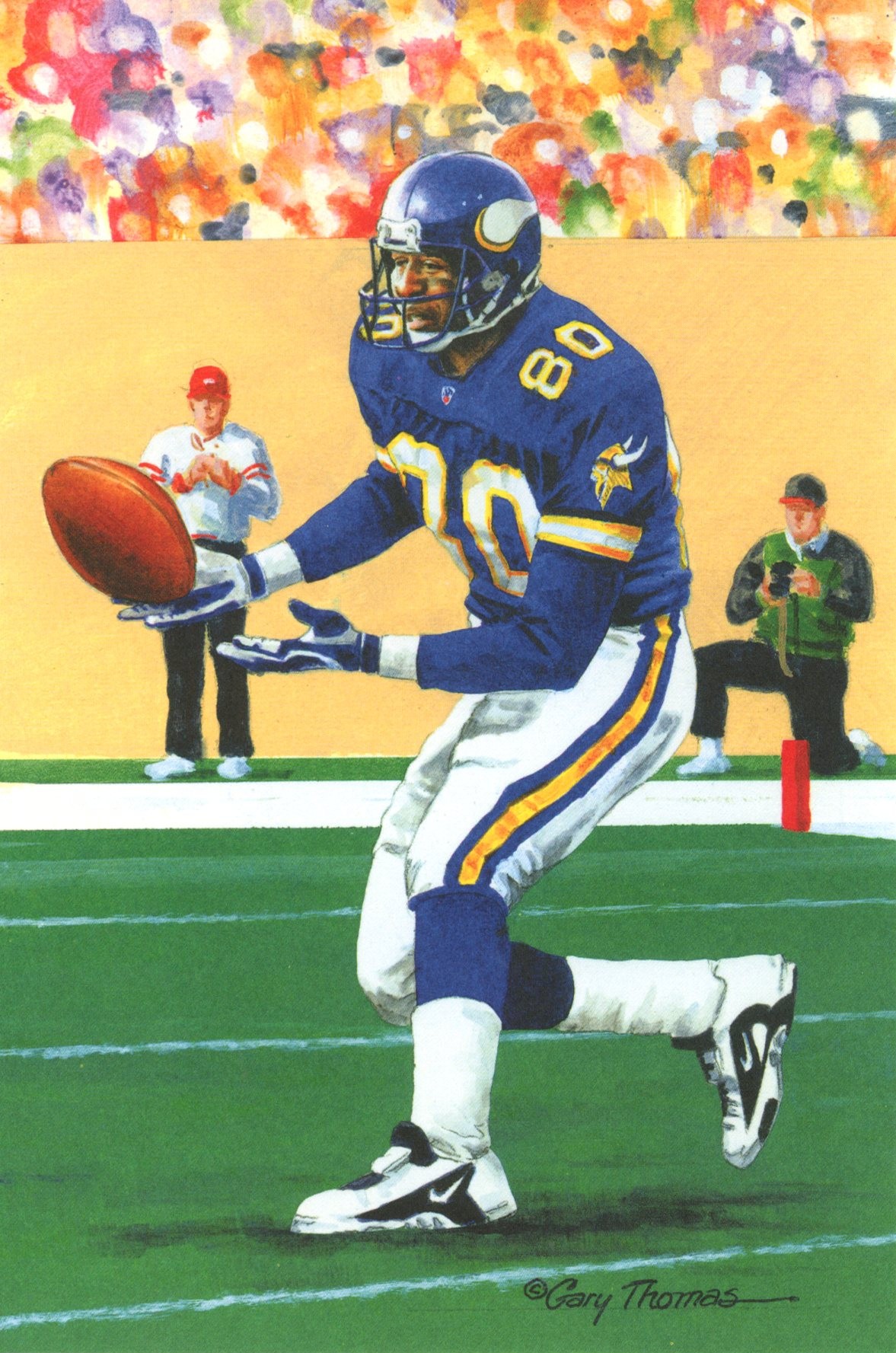 Cris Carter Minnesota Vikings Goal Line Art Card Class of 2013 58051