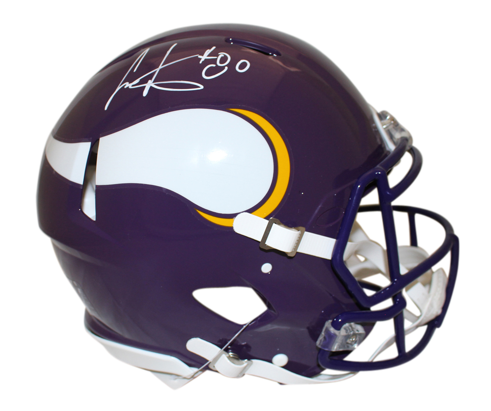 Cris Carter Signed Minnesota Vikings Speed Authentic '83-'01 Helmet BAS