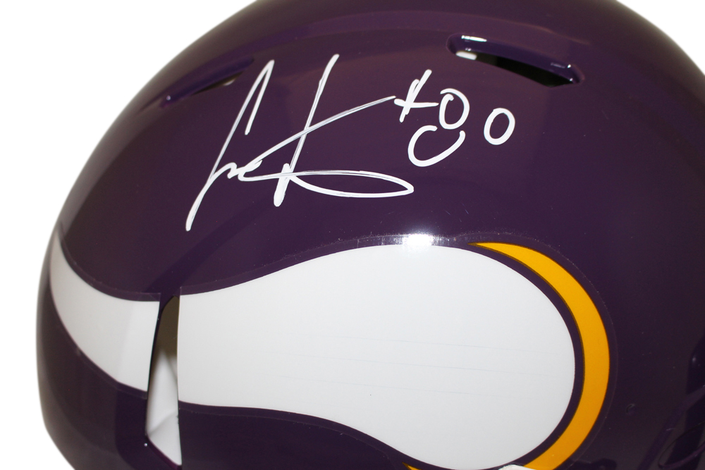 Cris Carter Signed Minnesota Vikings Speed Authentic '83-'01 Helmet BAS
