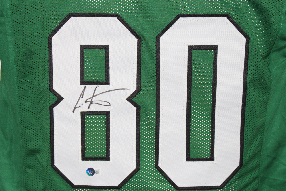 Cris Carter Autographed/Signed Pro Style Green XL Jersey Beckett