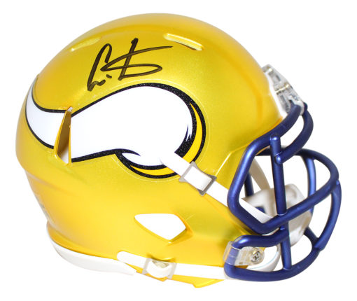 Cris Carter Autographed/Signed Minnesota Vikings Blaze Mini Helmet JSA 26623