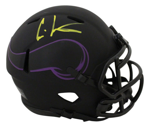 Cris Carter Autographed/Signed Minnesota Vikings Eclipse Mini Helmet JSA 26624