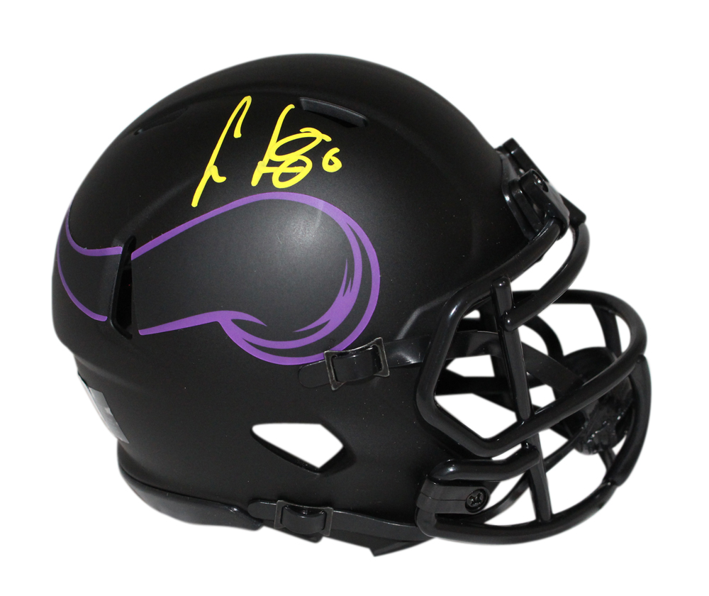 Cris Carter Autographed Minnesota Vikings Mini Helmet Eclipse Beckett