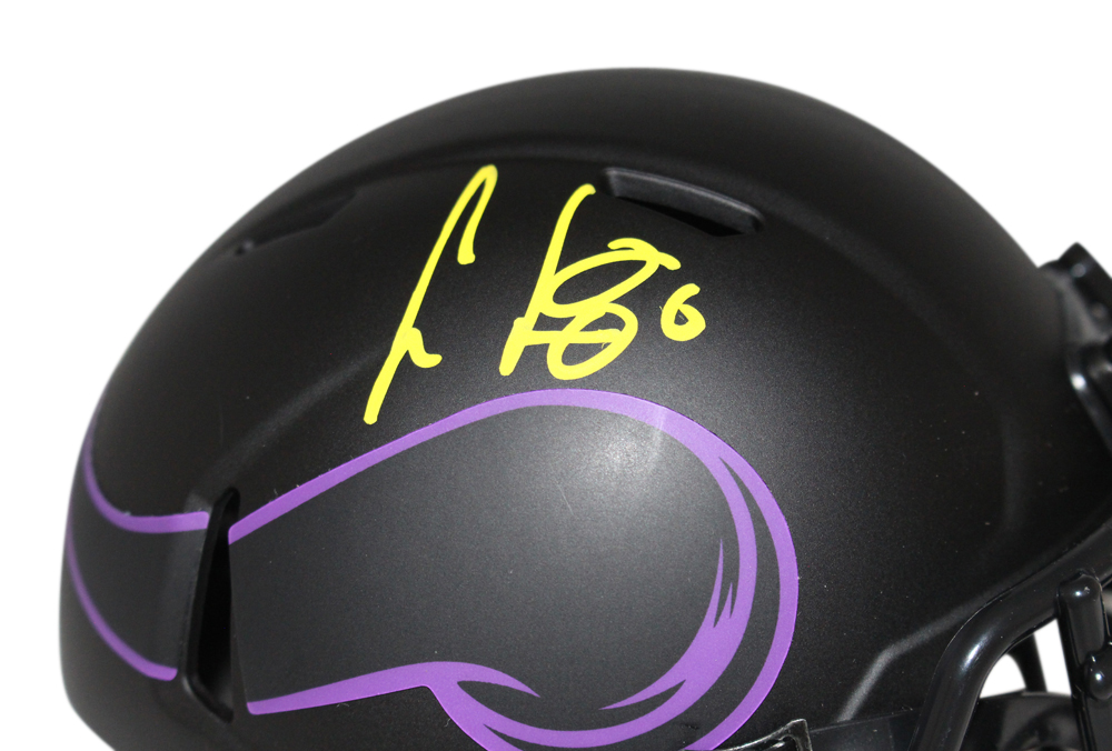 Cris Carter Autographed Minnesota Vikings Mini Helmet Eclipse Beckett