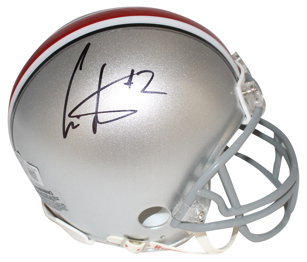 Cris Carter Autographed Ohio State Buckeyes VSR4 Mini Helmet Beckett 