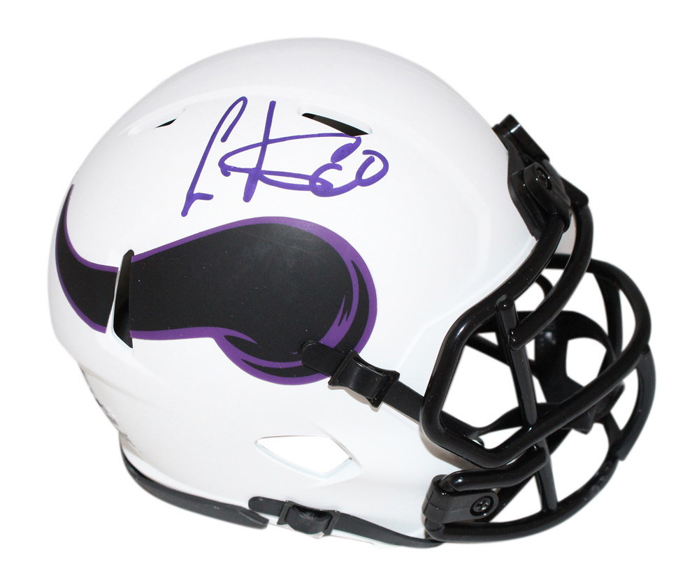 Cris Carter Autographed Minnesota Vikings Mini Helmet Lunar Beckett 