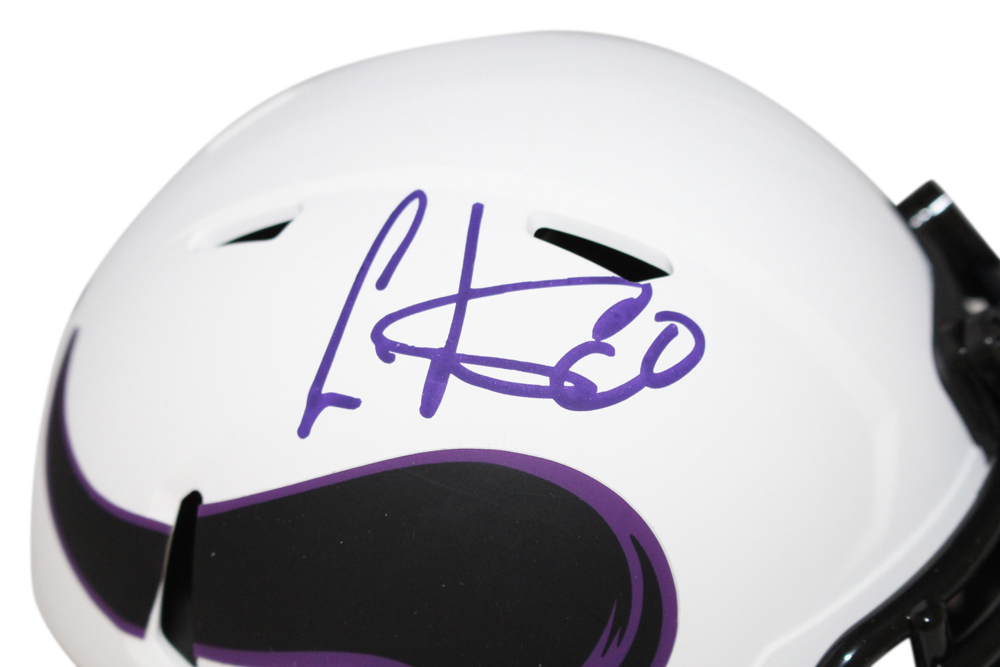 Cris Carter Autographed Minnesota Vikings Mini Helmet Lunar Beckett