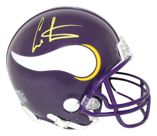 Cris Carter Autographed/Signed Minnesota Vikings Mini Helmet JSA 26625