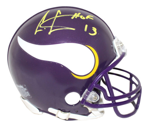 Cris Carter Autographed/Signed Minnesota Vikings Mini Helmet HOF JSA 26626