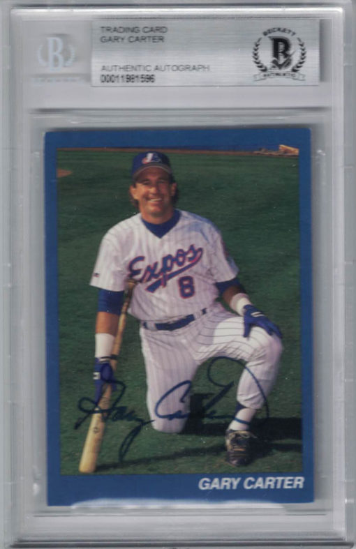 Gary Carter Autographed/Signed Montreal Expos Trading Card BAS 27037