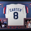 Gary Carter Autographed Montreal Expos Framed White Jersey JSA 25334