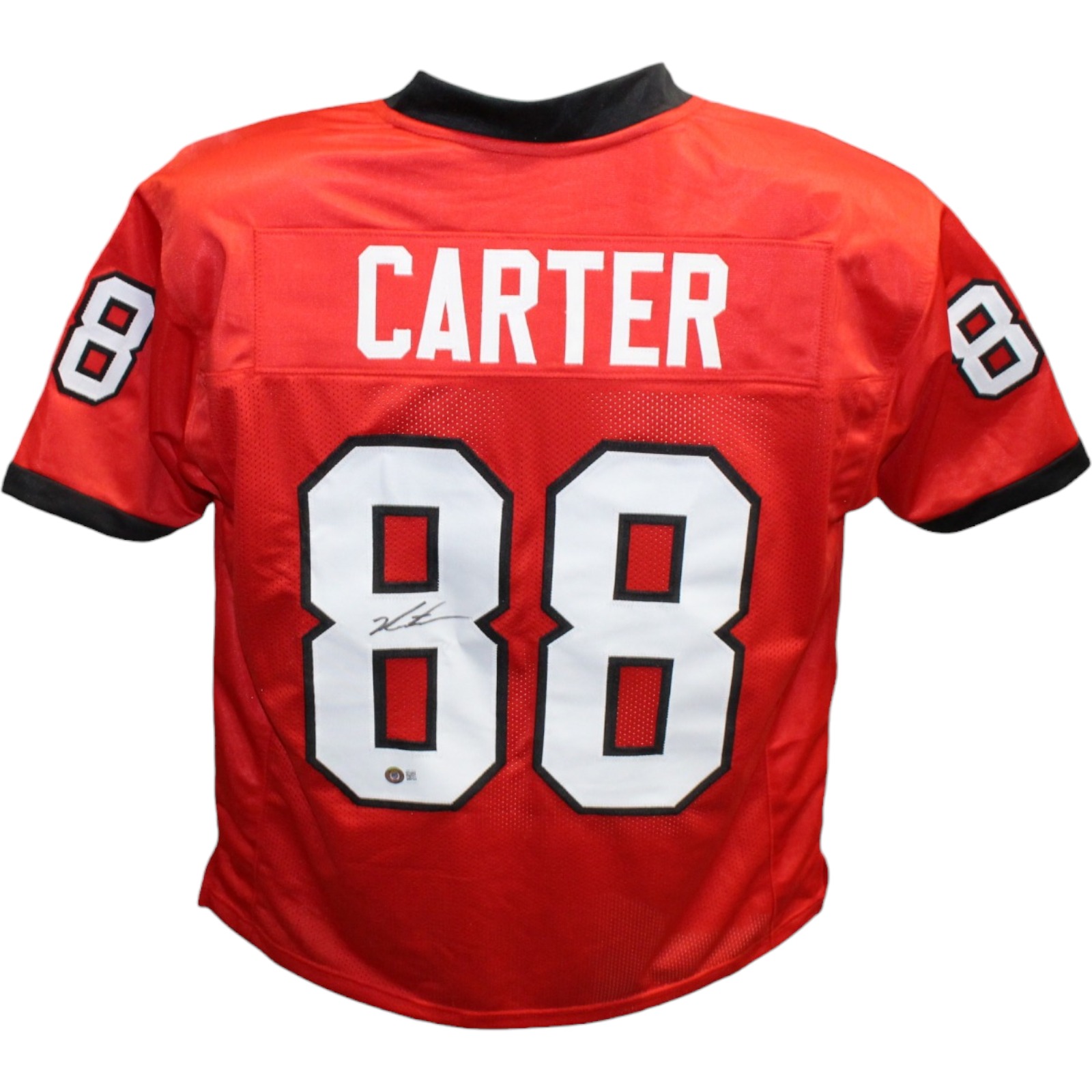 Jalen Carter Autographed/Signed College Style Red Jersey Beckett 