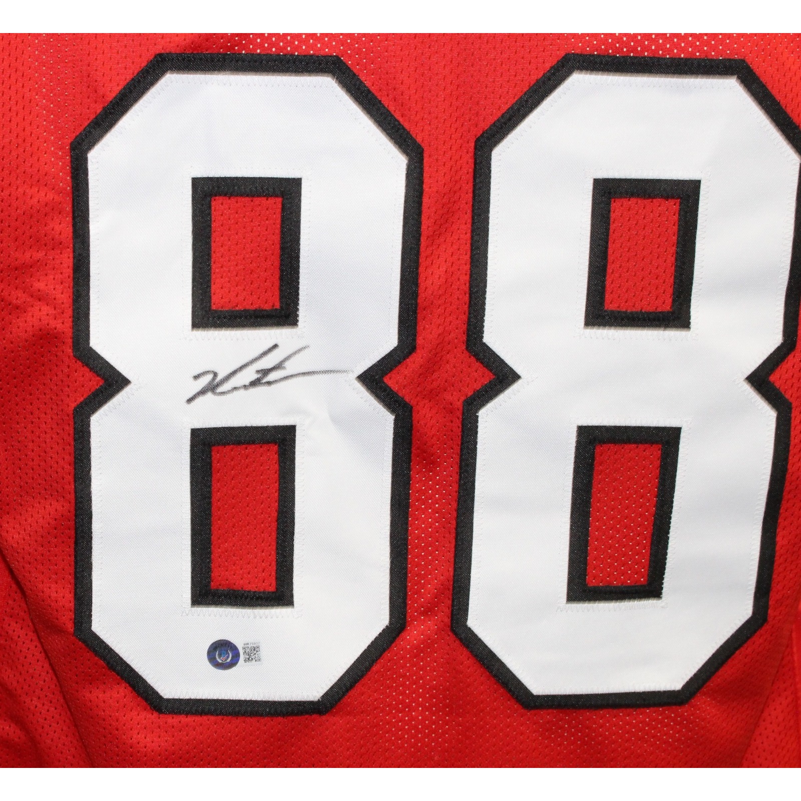 Jalen Carter Autographed/Signed College Style Red Jersey Beckett