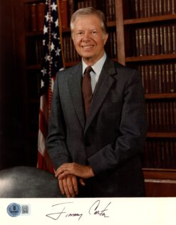 Jimmy Carter Autographed President of United States 8x10 Photo Beckett 57413