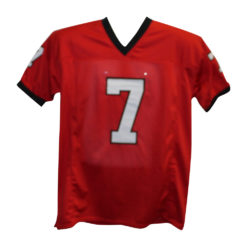 Lorenzo Carter Autographed/Signed College Style Red XL Jersey JSA 25103