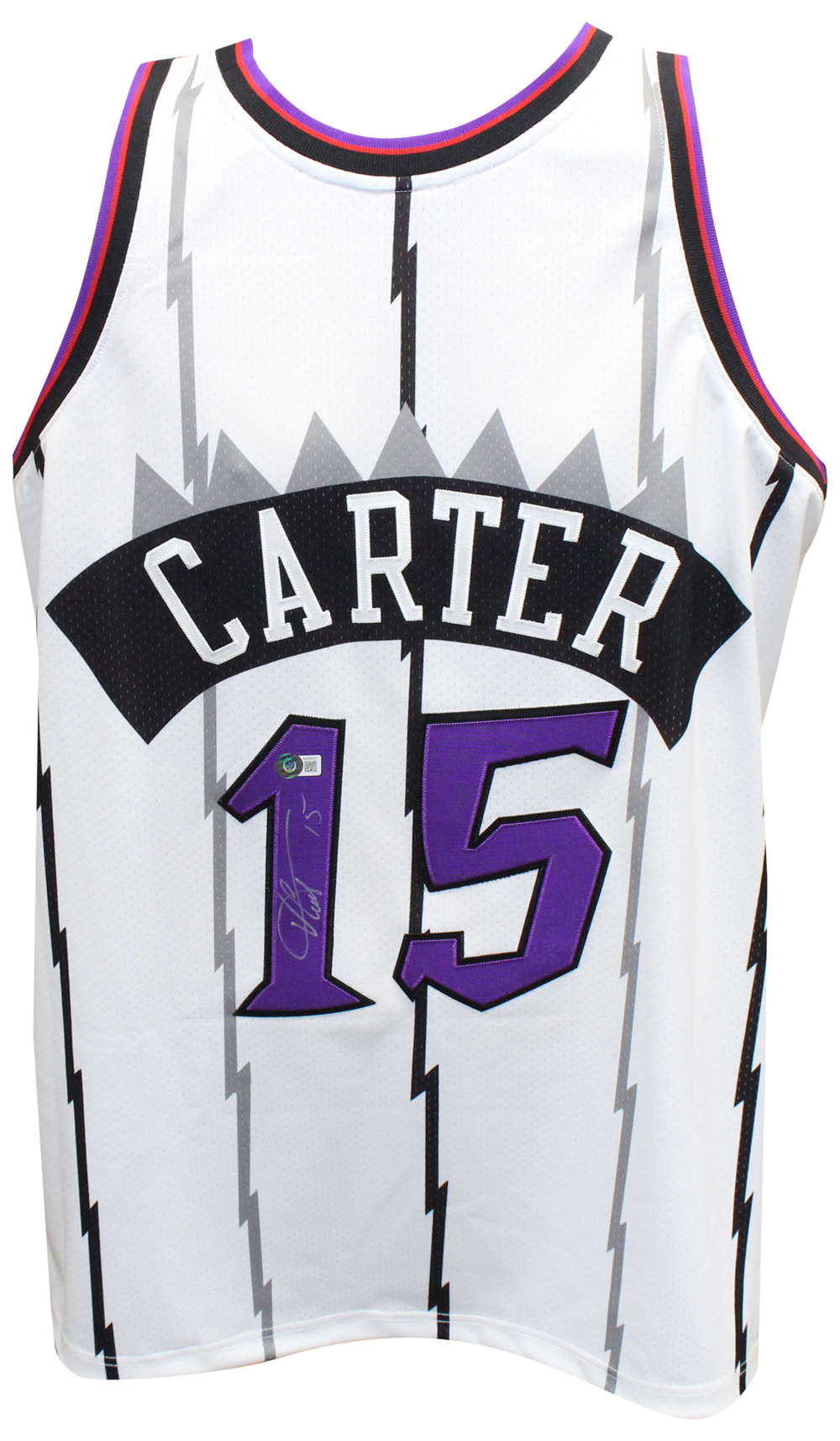 Vince Carter Signed Toronto Raptors Mithcell & Ness Jersey Beckett