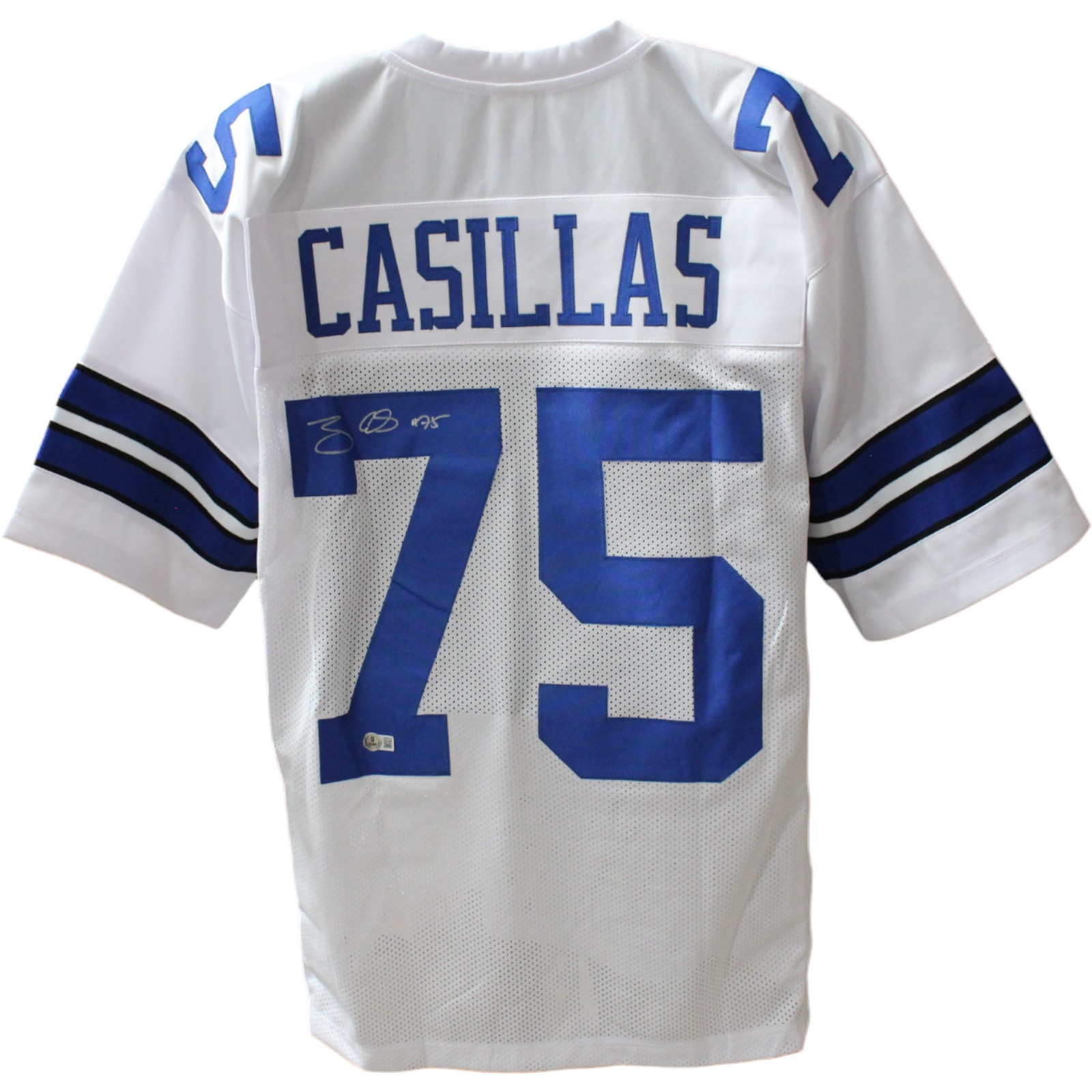 Tony Casillas Autographed/Signed Pro Style White Jersey beckett 44672