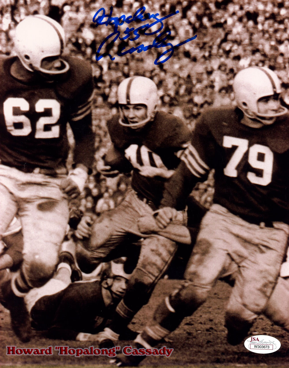 Hopalong Cassady Autographed Ohio State Buckeyes 8x10 Photo JSA