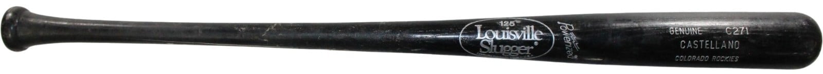 Pedro Castellano Colorado Rockies Game Used Louisville Slugger Broken Bat 57271 3 Pedro Castellano Colorado Rockies Game Used Louisville Slugger Broken Bat 57271